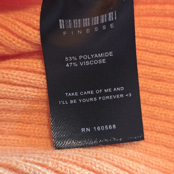 Finesse Rikey Orange Long Sleeve Top And Skirt Size XS/S - Picture 15 of 16